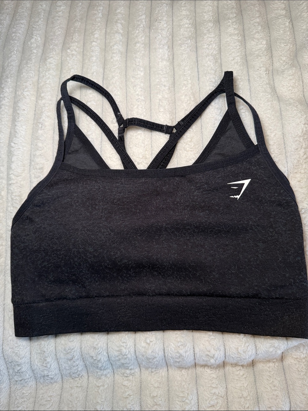 Gymshark Black Strappy Seamless Sports Bra